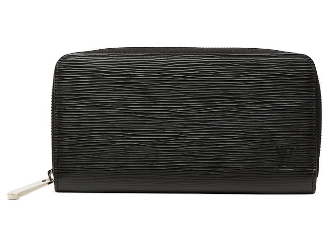 Cartera larga Louis Vuitton Epi Zippy negra Negro