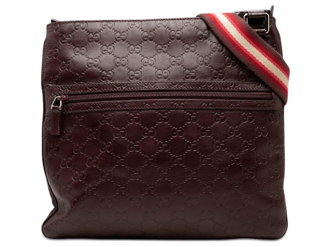 Borsa a tracolla Gucci Guccissima Web rossa Rosso