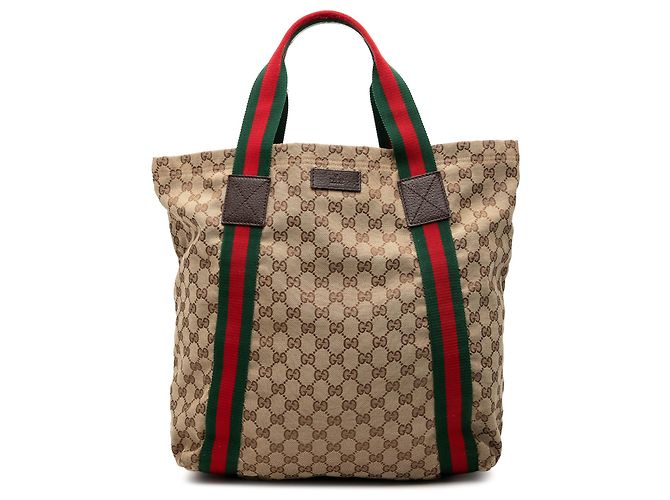 Tote Gucci GG Canvas Web bege