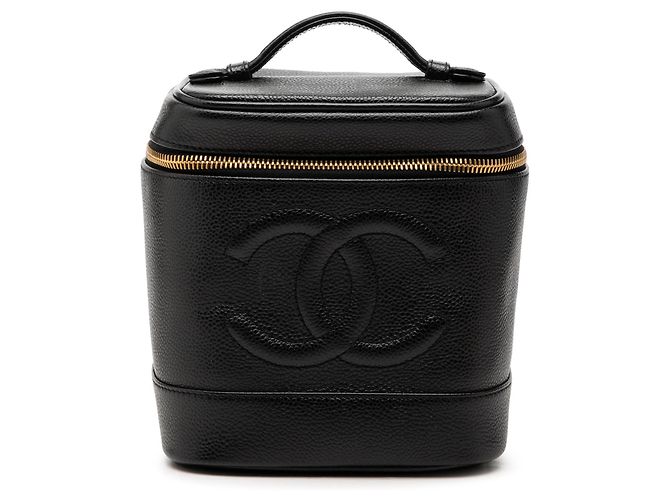 Vanity Neceser Chanel CC Caviar negro
