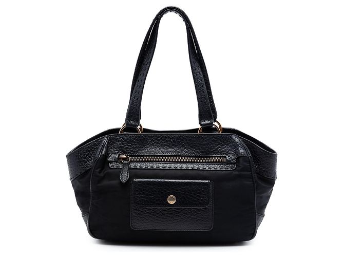 Borsa a tracolla Prada Berlino Trimmed Tessuto nera Nero