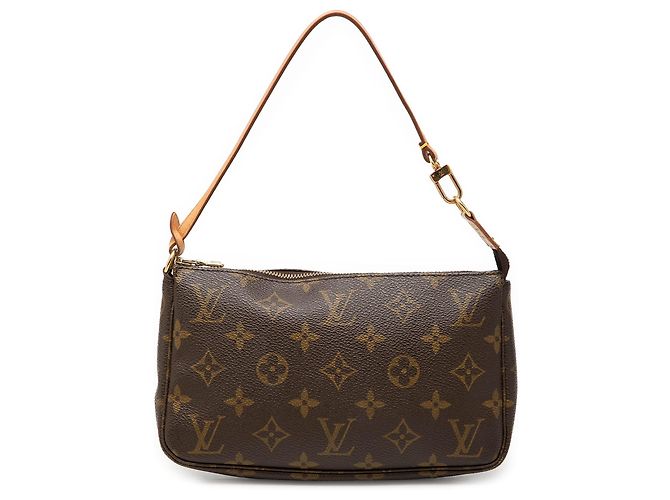 Bolsa de ombro Louis Vuitton Monogram Pochette Accessoires marrom