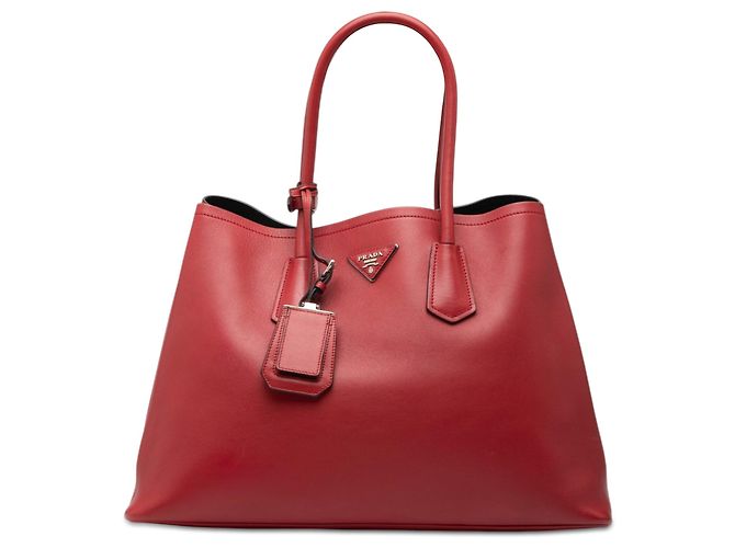 Bolso Double Saffiano Cuir Large rojo Prada Roja