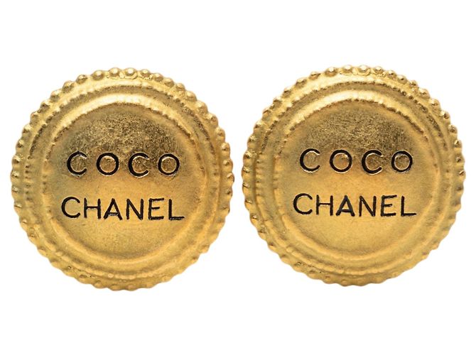 Orecchini a clip Logo Chanel placcati in oro D'oro