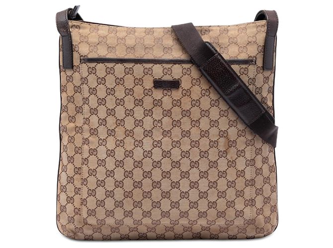 Beige Gucci GG Canvas Crossbody