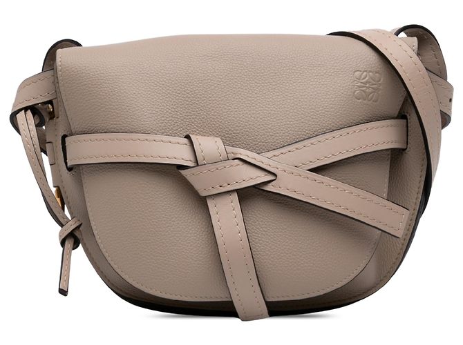 Piccola borsa a tracolla in pelle beige LOEWE Gate