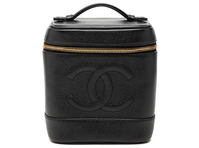 Vanity Beauty case Chanel CC Caviar nero