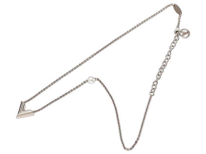 Collana Supple Essential V in ottone argentato Louis Vuitton Argento