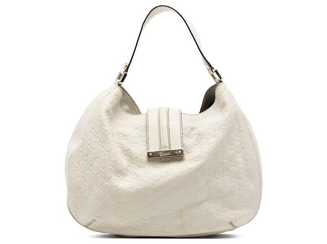 Borsa Hobo Large Guccissima bianca da donna Bianco