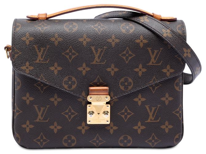 Brown Louis Vuitton Monogram Pochette Metis Satchel