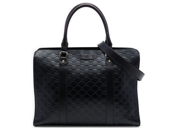 Mallette de bureau Gucci Medium Guccissima noire