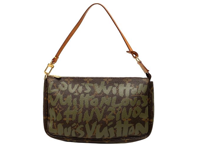 Borsa a tracolla Louis Vuitton Stephen Sprouse Monogram Graffiti Pochette Accessoires marrone
