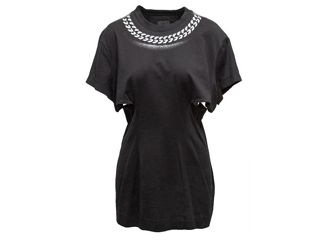Mini abito in cotone con cutout bianco e nero Givenchy Taglia US S