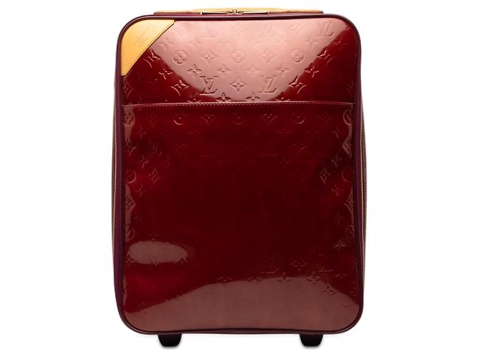 Borsa da viaggio Louis Vuitton Monogram Vernis Pegase 45 rossa Rosso