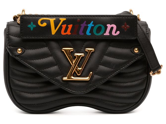 Borsa Louis Vuitton New Wave Chain Bag PM nera Nero