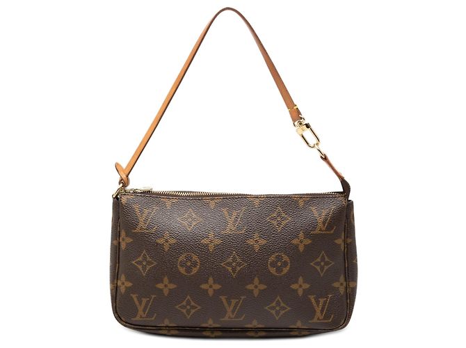 Louis Vuitton Monogram Pochette Accessoires Schultertasche braun