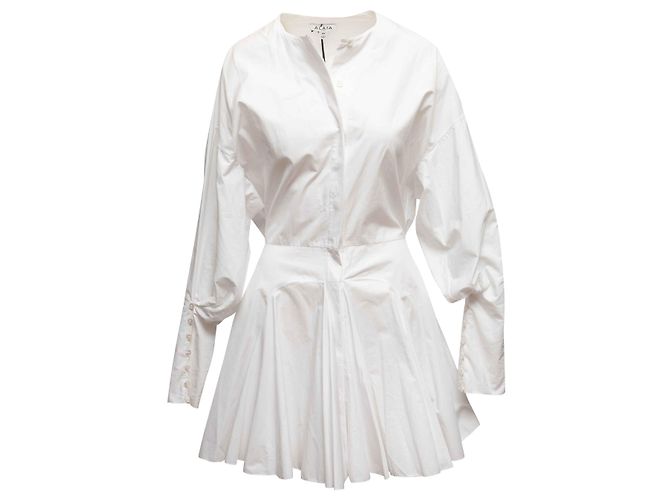 Alaïa Weißes Alaia Langarm-Minikleid Größe FR 40
