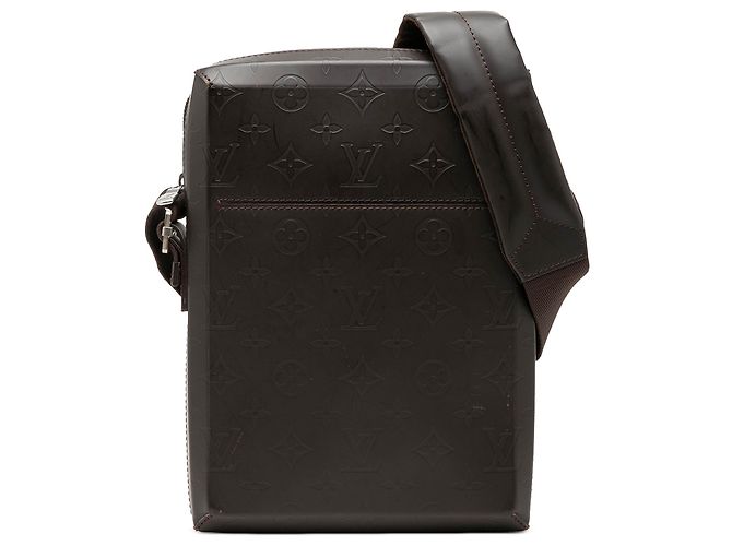 Bolsa transversal Louis Vuitton Monogram Glace Bobby marrom