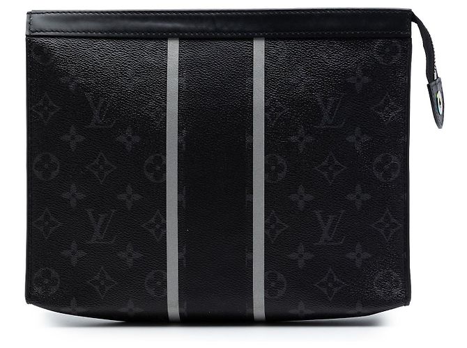 Pochette Voyage MM Fujiwara Monogram Eclipse Flash nera Louis Vuitton Clutch Bag Nero