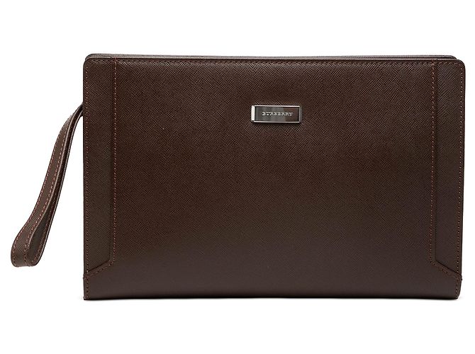 Clutch in pelle marrone Burberry