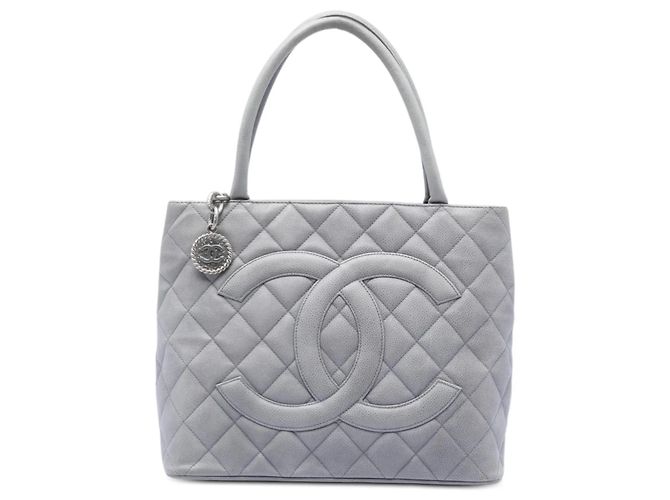 Tote Chanel Caviar Medallion Cinza