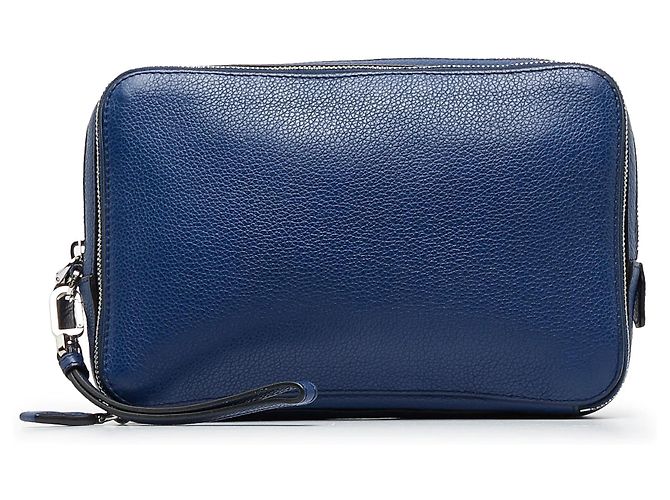 Pochette Prada Vitello Daino bleue