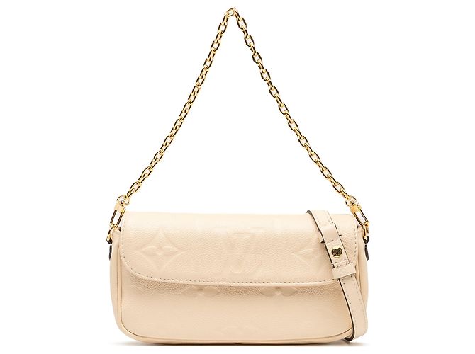 Borsa a tracolla Louis Vuitton Monogram Empreinte Giant Ivy beige