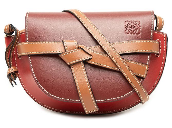 Borsa a tracolla LOEWE Mini Tricolor Leather Gate rossa Rosso