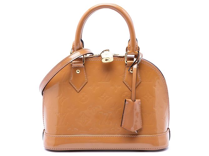 Borsa Alma BB Monogram Vernis Marrone Louis Vuitton