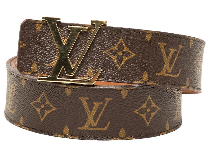 Brown Louis Vuitton Monogram Initiales Reversible Belt