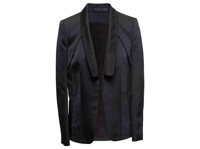 Black Alexander Wang Shawl Collar Blazer Size US 8