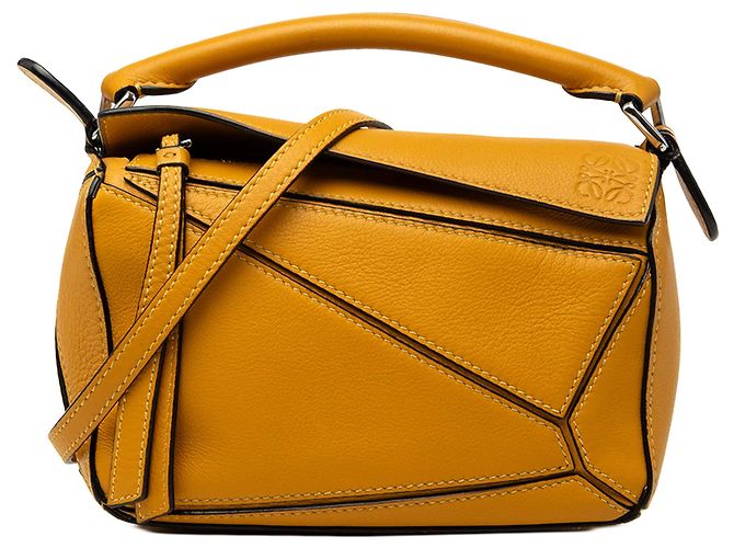 Borsa LOEWE Mini Calfskin Puzzle gialla Giallo