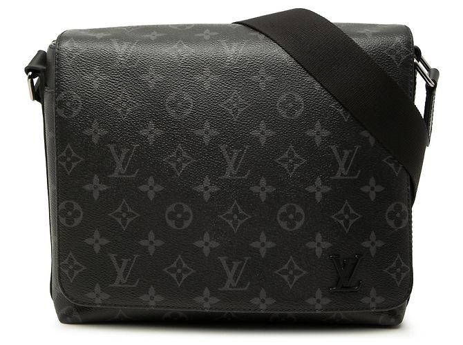 Louis Vuitton Monogram Eclipse District PM Crossbody Bag schwarz