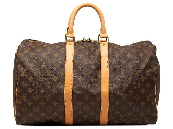 Borsa da viaggio Louis Vuitton Monogram Keepall 45 marrone