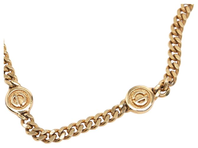 Collana a catena con logo CD placcata oro Dior Gold D'oro
