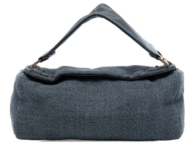 Borsa a tracolla in tweed grigio Prada