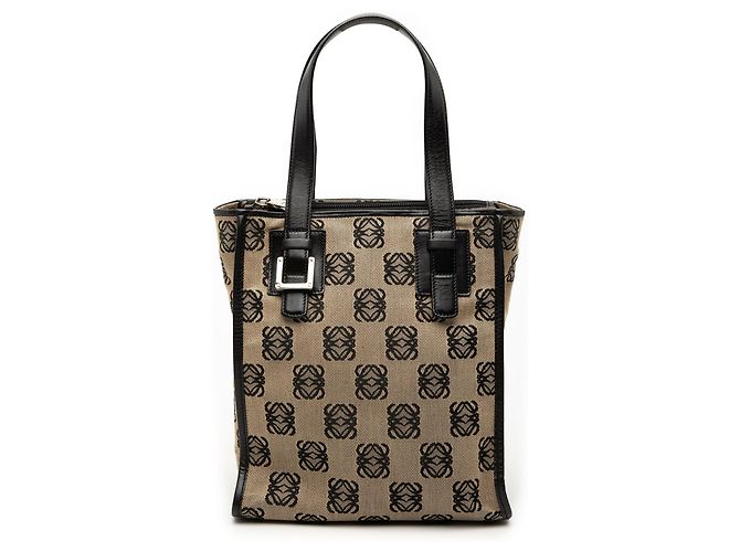 Borsa a mano in tela Anagram beige LOEWE