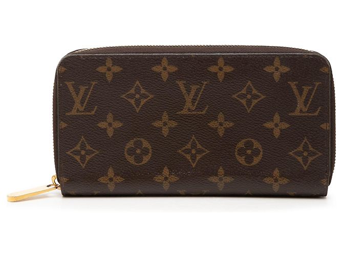 Cartera larga Louis Vuitton Monogram Zippy marrón Castaño