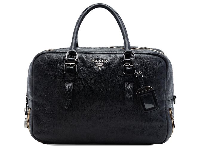 Bauletto Handtasche Prada Cervo Lux schwarz