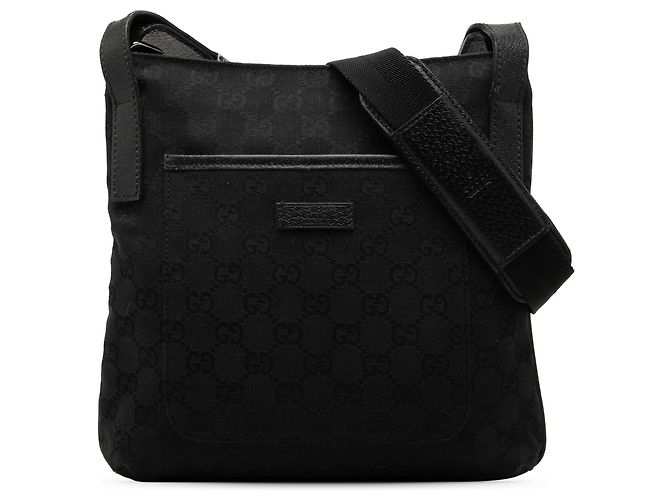 Borsa a tracolla Gucci GG Canvas nera Nero
