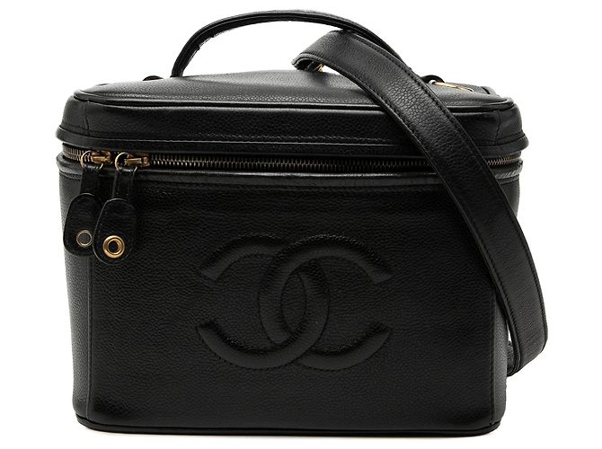 Vanity Beauty case Chanel CC Caviar nero