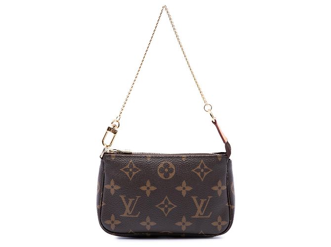 Bolso Louis Vuitton Monogram Mini Pochette Accessoires marrón Castaño