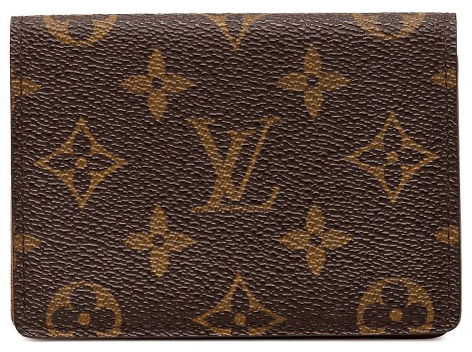 Brauner Louis Vuitton Monogram Visitenkartenhalter