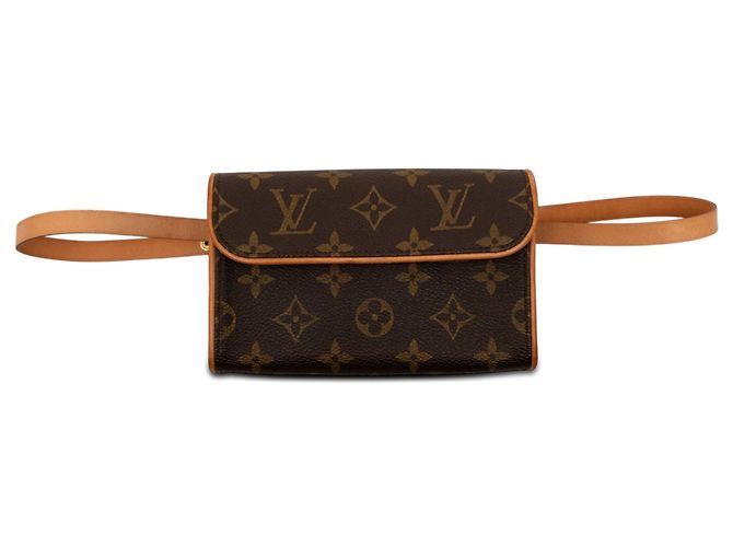 Braune Louis Vuitton Monogram Pochette Florentine Gürteltasche