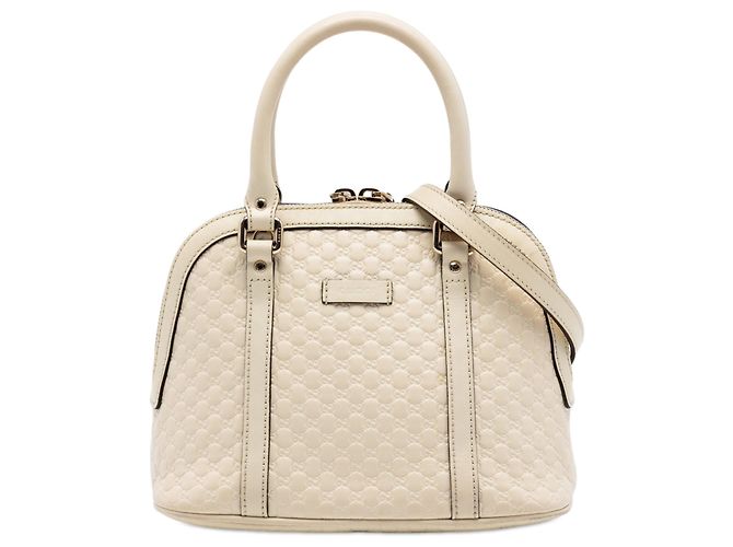 Borsa Gucci Mini Microguccissima Dome bianca Bianco