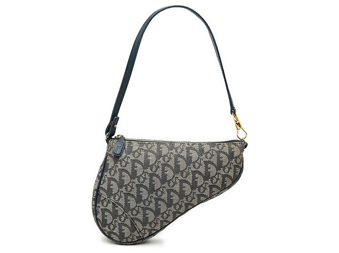 Borsa a tracolla Mini Diorissimo in tela Saddle blu Dior