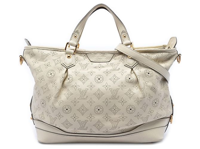 Sac à main Louis Vuitton Monogram Mahina Stellar PM blanc