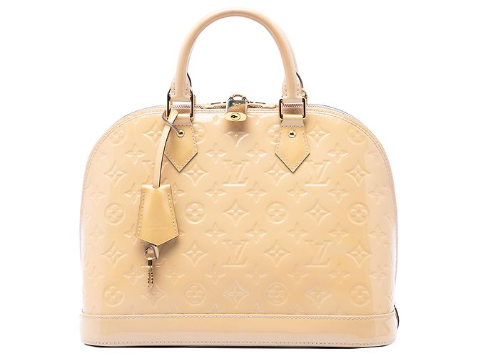 Borsa Louis Vuitton Monogram Vernis Alma PM Beige