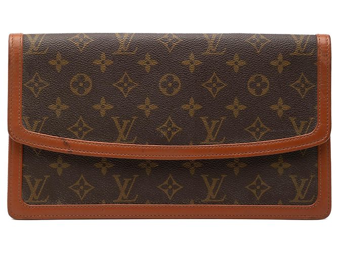 Clutch Louis Vuitton Monogram Pochette Dame GM marrone