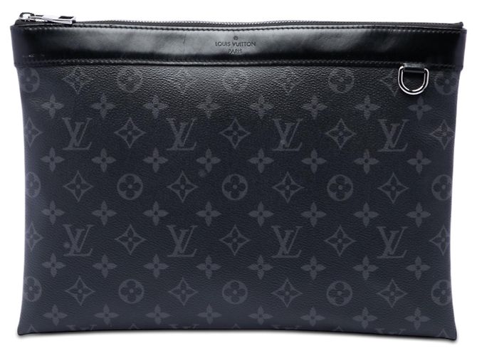 Clutch Louis Vuitton Monogram Eclipse Discovery GM negra Negro